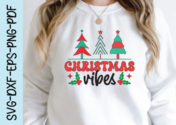Christmas Vibes, Retro Christmas Svg Des for Graphics and Crafts