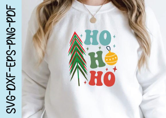 Ho Ho Ho, Retro Christmas Svg Design for Graphics and Crafts