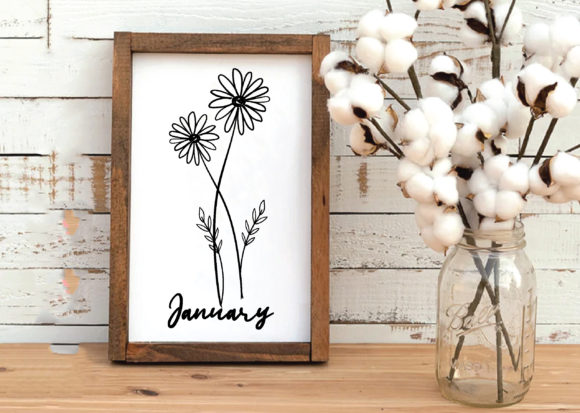 January-wild Flower Graphics: A Designer's Review for Crafts