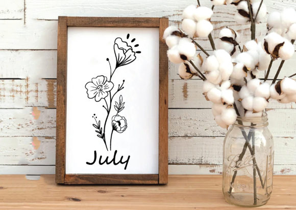 July-wild Flower Graphics for Crafts & Content
