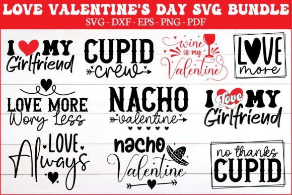 Love Valentine s Day Svg Bundle for Graphics and Crafts