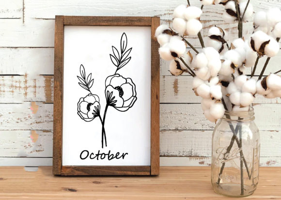 October-wild Flower Graphics for Crafts and Content